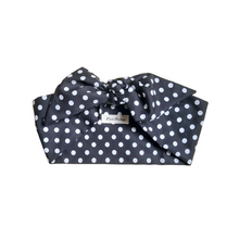 Load image into Gallery viewer, Black Polka Dot Hair Scarf