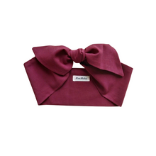 Load image into Gallery viewer, Burgundy Cotton Hair Scarf