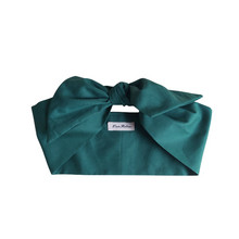 Load image into Gallery viewer, Dark Green Cotton Hair Scarf