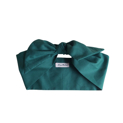 Dark Green Cotton Hair Scarf