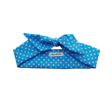 Load image into Gallery viewer, Turquoise Polka Dot Hair Scarf
