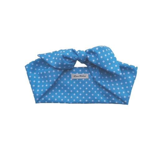 Turquoise Polka Dot Hair Scarf