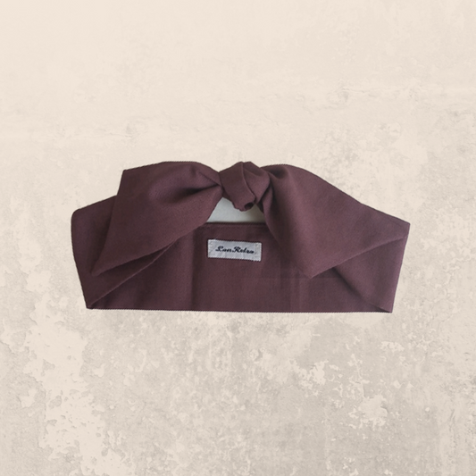 Dark Brown Cotton Hair Scarf