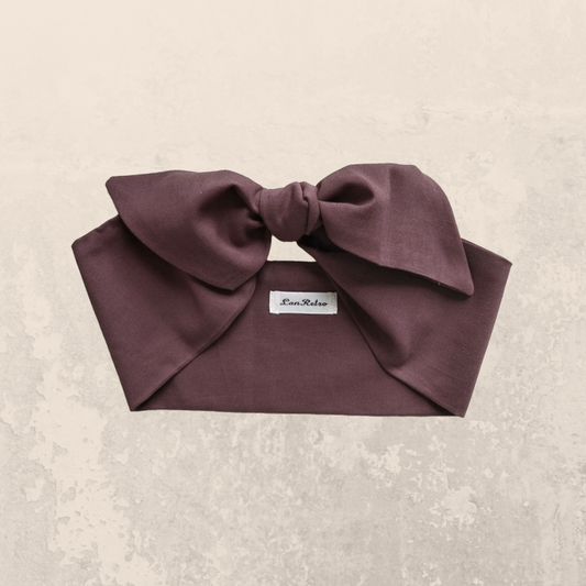 Dark Brown Cotton Hair Scarf