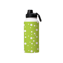 Load image into Gallery viewer, Lime Green Dotty Thermal Water Bottle