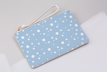 Load image into Gallery viewer, Sky Blue Dotty Clutch Bag