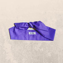 Load image into Gallery viewer, Purple Cotton Hair Scarf