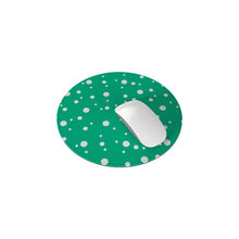 Load image into Gallery viewer, Jade Green Dotty Circle Mouse Mat In Use