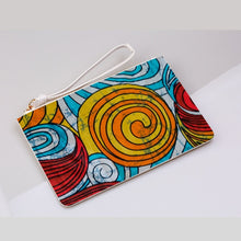 Load image into Gallery viewer, Ankara Blue And Yellow Clutch Bag