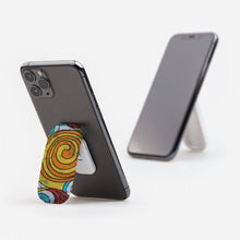 Load image into Gallery viewer, Ankara Blue And Yellow Phone Holder