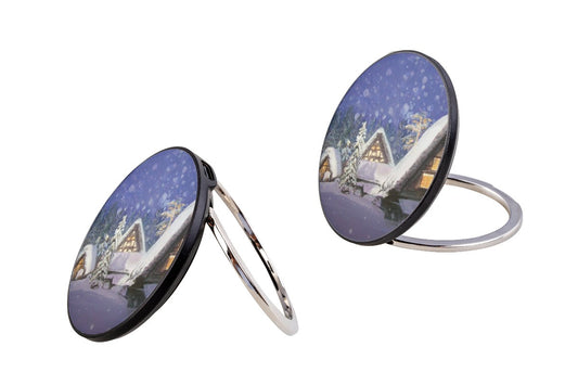 Winter Scene Magnetic Phone Charger And Stand
