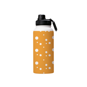 Golden Yellow Dotty Thermal Water Bottle