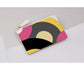 pink retro records print coin purse on a light grey background