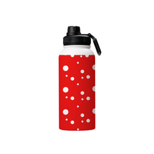 Load image into Gallery viewer, Red Dotty Thermal Water Bottle